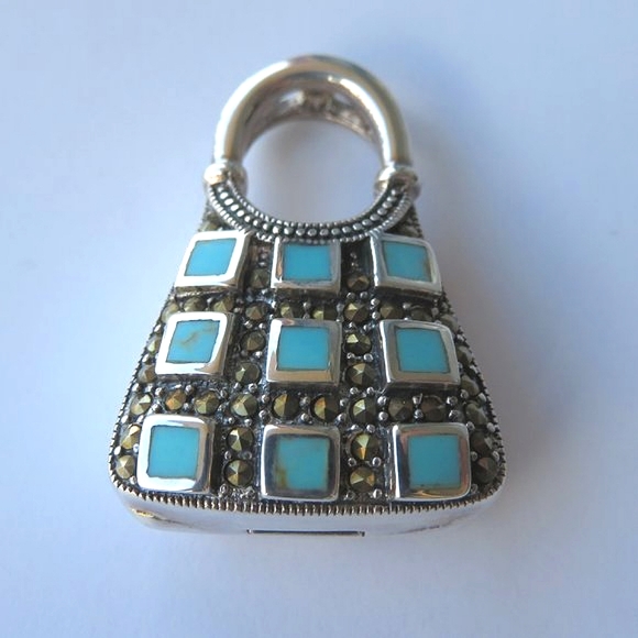 Handbag Sterling Silver Pendant Locket - Picture 2 of 9